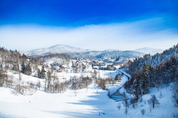 Winter in Gorski Katar Croatia