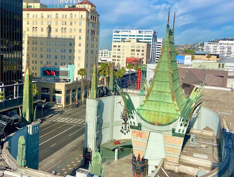 Hollywood’s Chinese Theater as seen from Loews Hotel