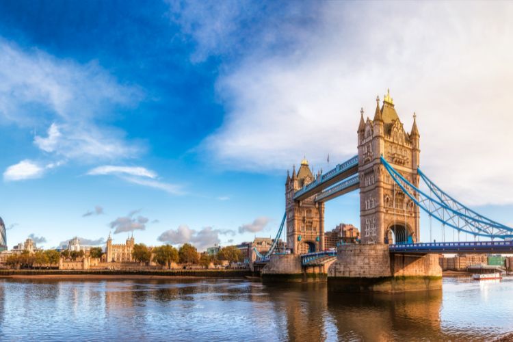 The Tower Bridge over the River Thames