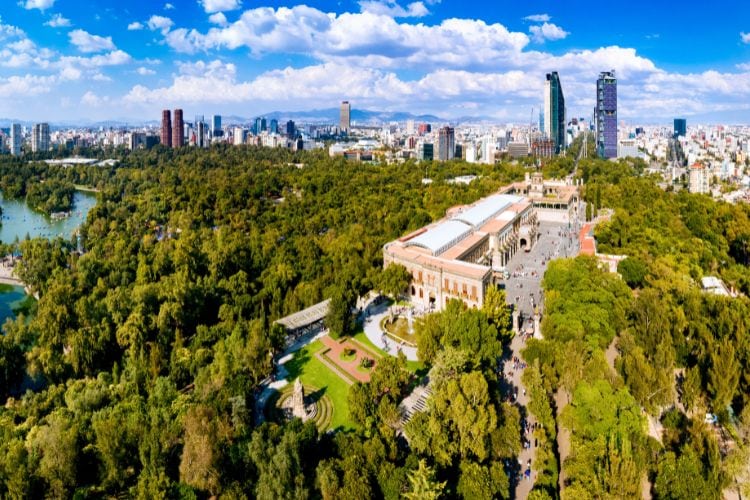 Aerial view of part of Chapultapec Park