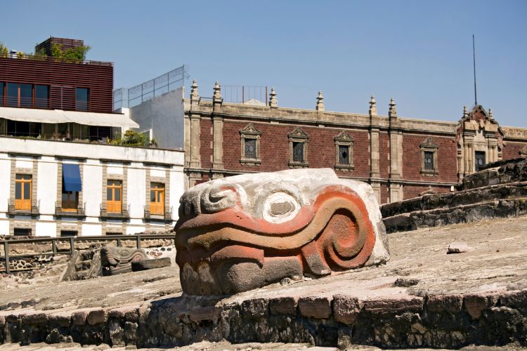 Ancient artifacts can be seen at Templo Mayor