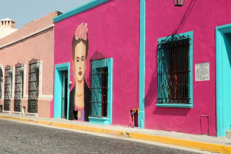 Image of Frida Khalo painted on a wall