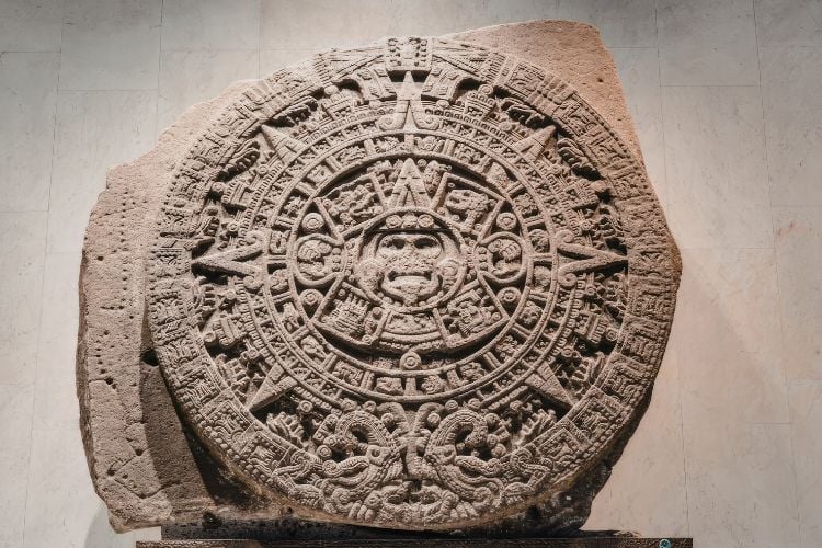 Stone Aztec calendar
