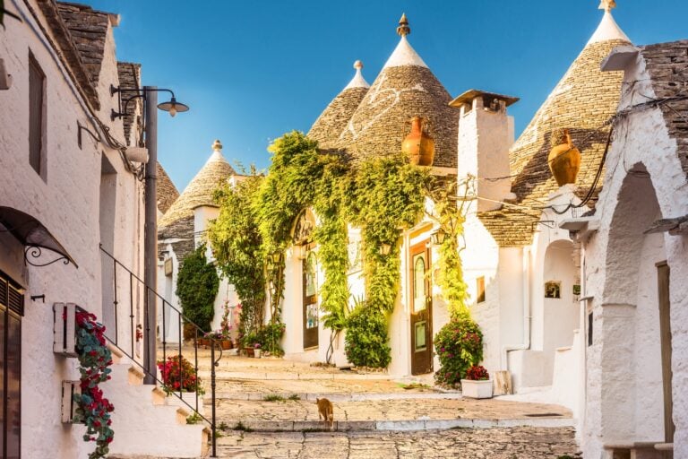 Trulli of Alberobello, Puglia, Italy. Photo by nicholas moulds from Getty Images via Canva
