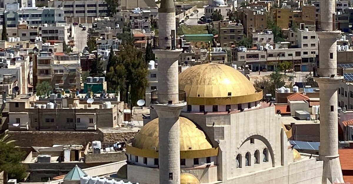 View of Madaba from rooftop of St. John the Baptist Church. Photo by Sabina Lohr
