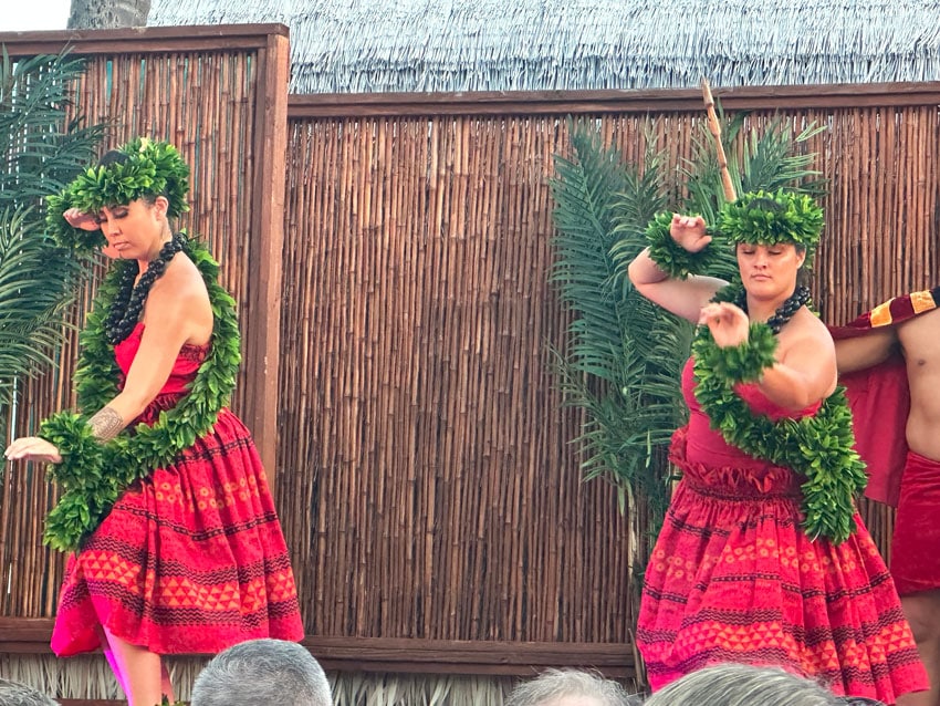 Hula dancers at the Island Breeze Luau. Photo by Janna Graber