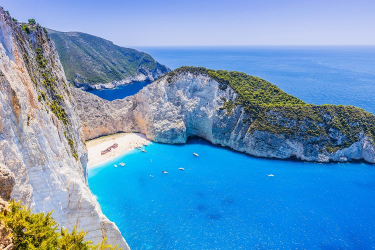 Shipwreck beach on Zakynthos