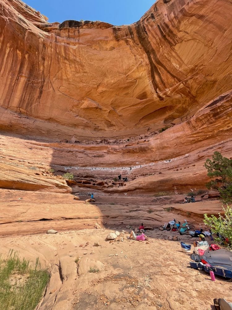 A perfect spot for a concert during the Moab Music Festival in a natural ampitheatre