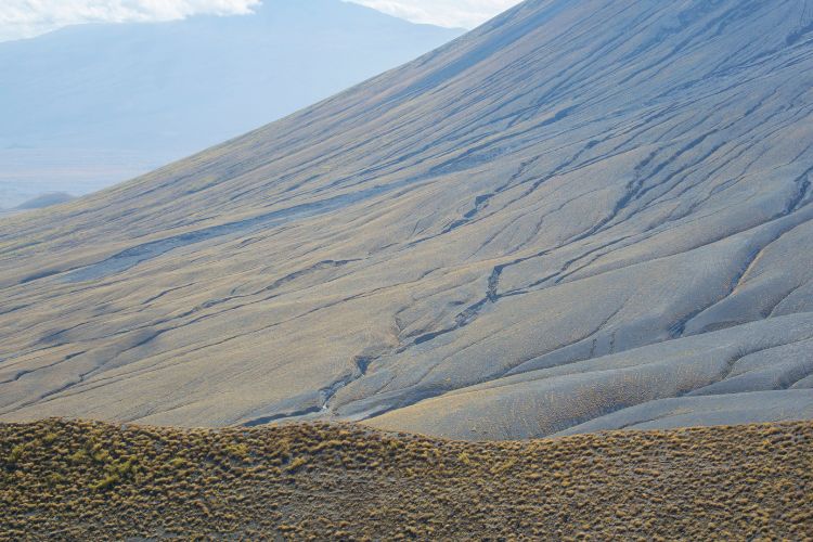 Rivers carved into the side of Ol Doinyo Lengai