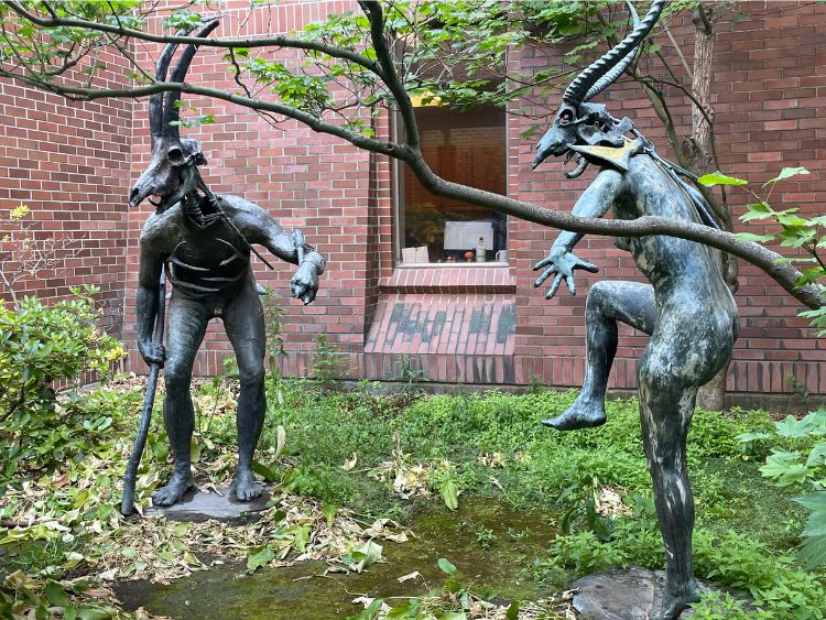 sculptures at Whitman College