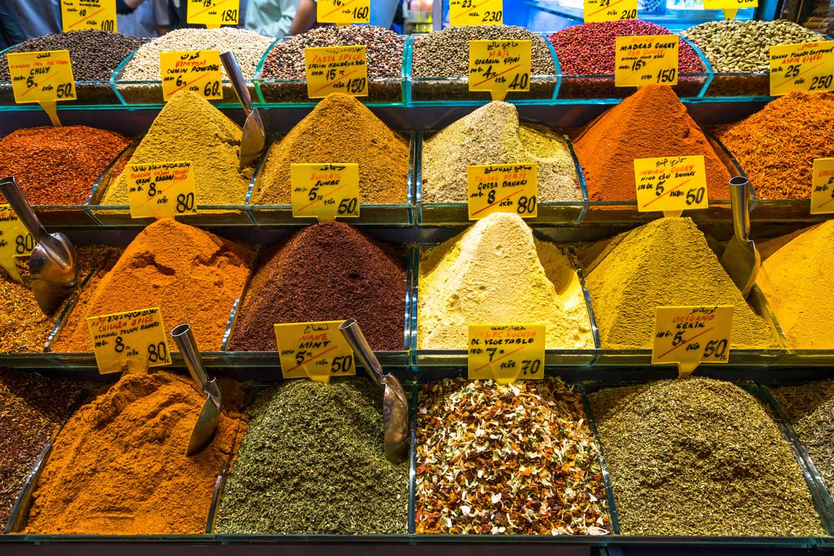 Spices at the Grand Bazaar in Istanbul