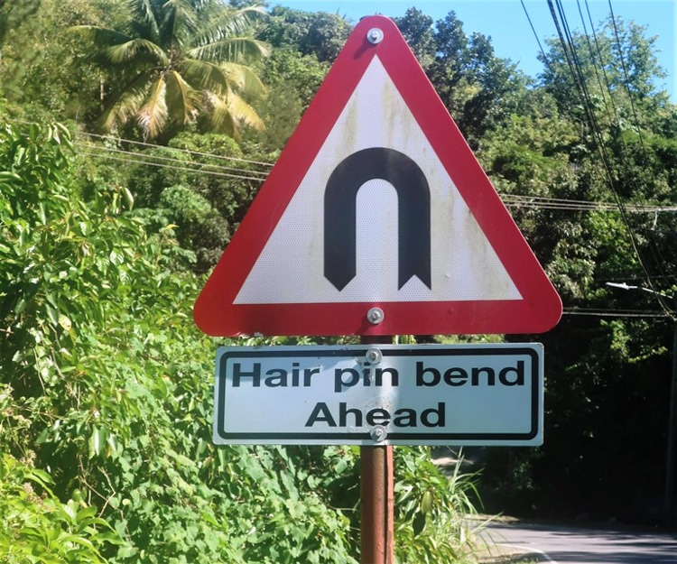 St. Lucia road sign