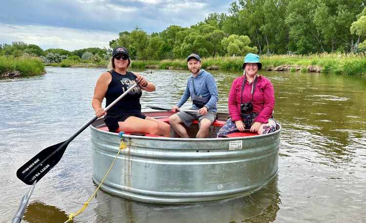 Tanking down the North Platte River