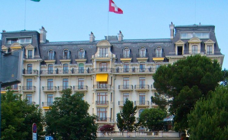 The Beau Rivage Palace Hotel in Lausanne