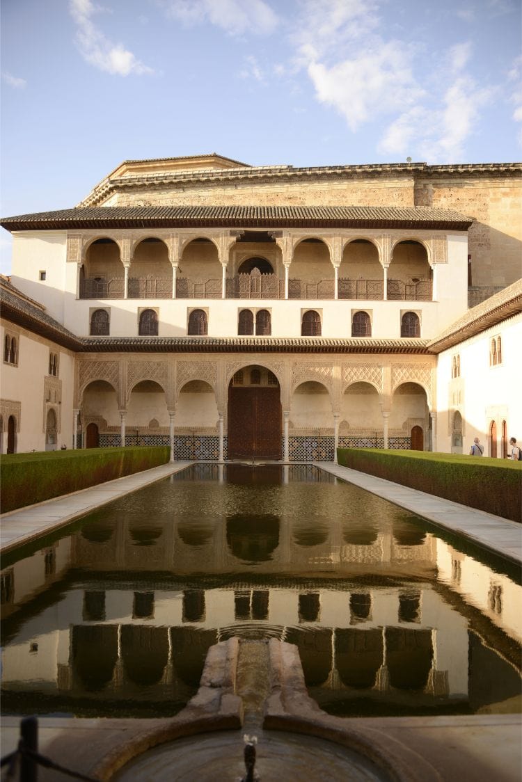 The Nasrid Palaces in the Alhambra Complex in Granada, Spain