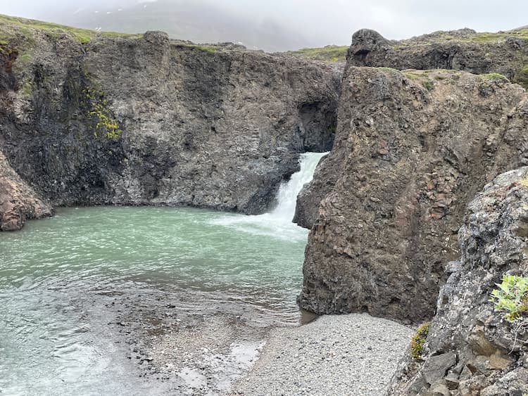 Waterfall in Qeqertarsuaq. Photo by Debbie Stone