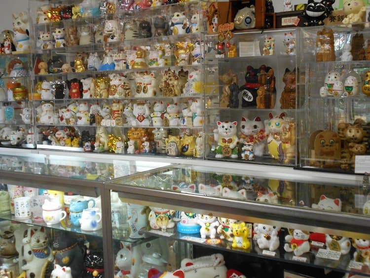 Getting lucky Inside the Lucky Cat Museum. Photo by Mary Casey-Sturk