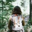 Hiker with a large backpack, Pinterest. Photo by Jake Melara, Unsplash