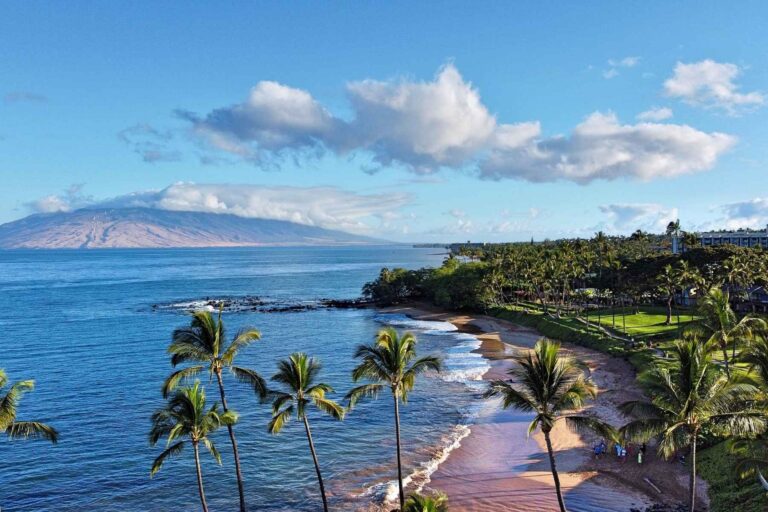 A beach on the island of Maui in Hawaii