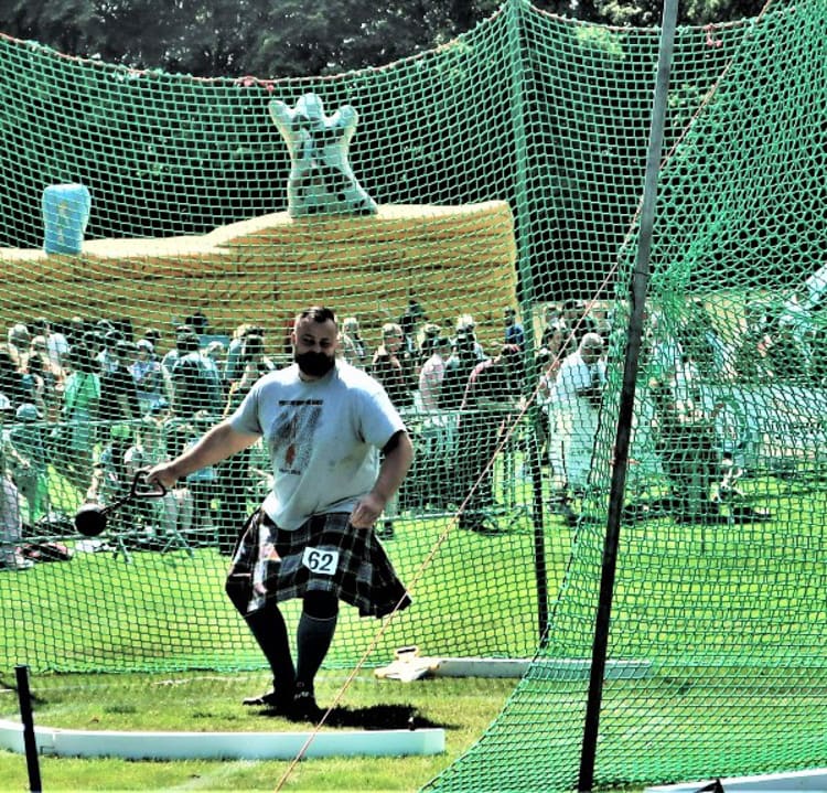 Among the many unusual skills exhibited at Scotland’s Highland Games is the hammer toss.