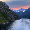 The Trollfjord or Trollfjorden is a fjord in Hadsel Municipality in Nordland county, Norway. The fjord is a popular tourist attraction due to the beauty of its natural setting. Photo by iStock