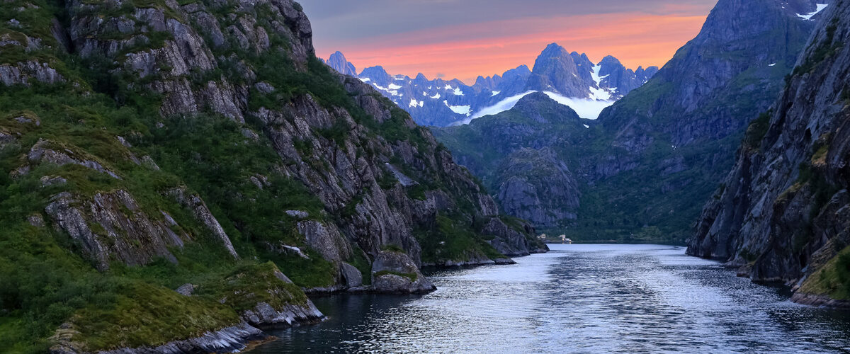 The Trollfjord or Trollfjorden is a fjord in Hadsel Municipality in Nordland county, Norway. The fjord is a popular tourist attraction due to the beauty of its natural setting. Photo by iStock