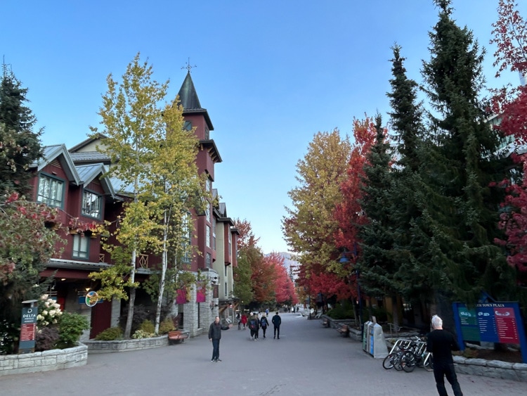 Whistler Village gets colorful in the fall