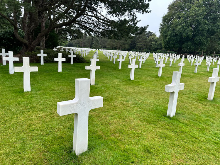 American cemetery in Normandy, France.  
