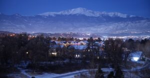 Colorado Springs at night. Photo by Matt Noble, Unsplash