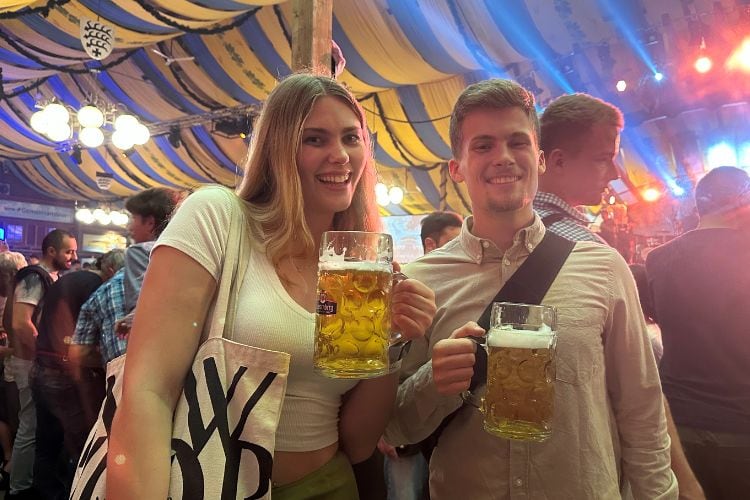 Enormous beers at Cannstatter Volksfest. Photo by Michiel Verheij