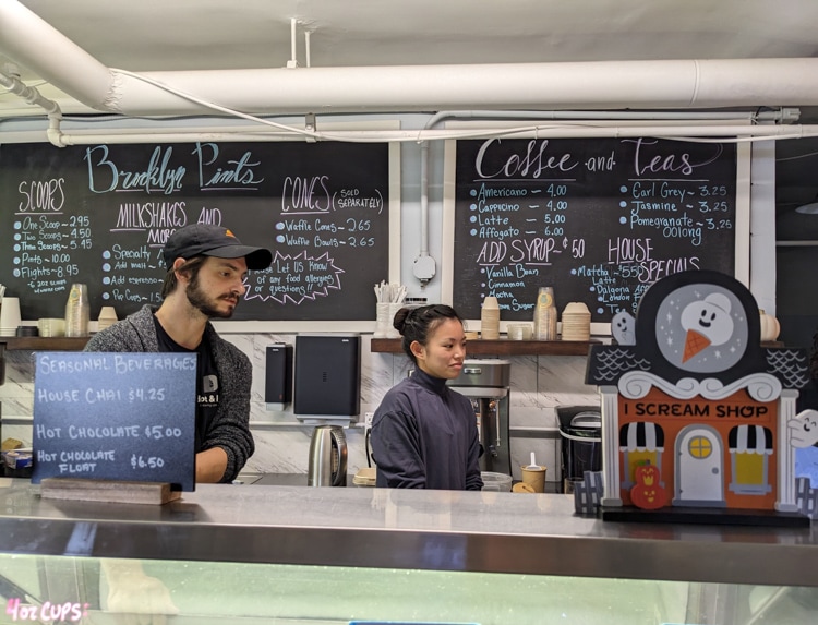 Chefs and owners, Tran and Therkildsen serving a flight of flavors at Brooklyn Pints