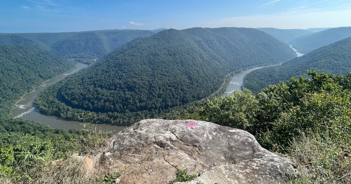 The Grandview overlook in New River Gorge National Park offers one of the most sweeping views of the ancient river gorge in southern West Virginia. Photo by Debbie Stone