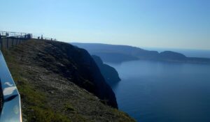 Looking out over the horizon. The Arctic Ocean lies somewhere beyond. Photo by Carol L. Bowman