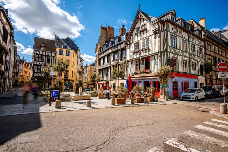 A town square in Rouen, France. Photo by Helen Ross/iStock