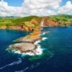 The Contendas Islets dot the rugged coastline of Terceira island in Portugal’s Azores archipelago. Photo by Antonio Duarte via iStock