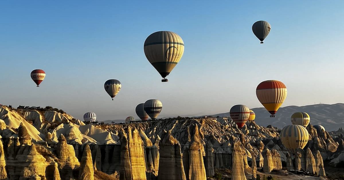The hot air balloons over Love Valley. Photo by Lucy Arundell
