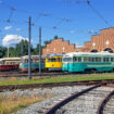 Streetcars from six countries are on dislpay at the National Capital Trolley Museum near Washington, DC