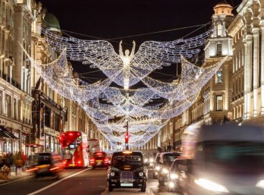 Christmas lights in London. Photo by Alexey_Fedoren, iStock