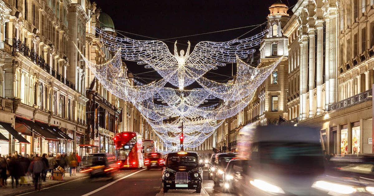 Christmas lights in London. Photo by Alexey_Fedoren, iStock