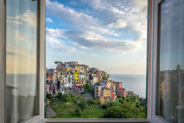 Room with a view of Corniglia