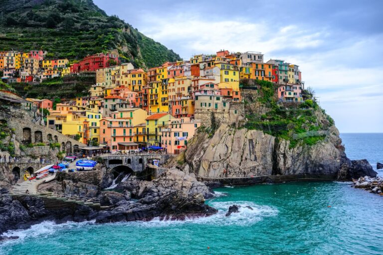 The five towns in the Cinque Terre are linked by trails, train and boat. Image by Xantana from Getty Images Pro via Canva