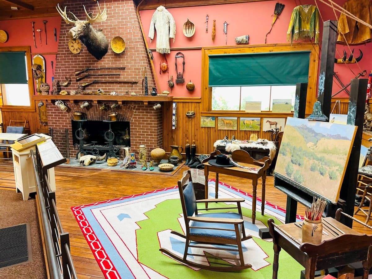 Re-creation of Frederic Remington's studio, at Buffalo Bill Center of the West
