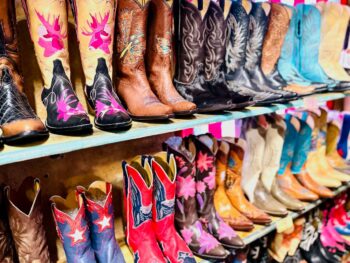 Cowboy boots of all hues and sizes