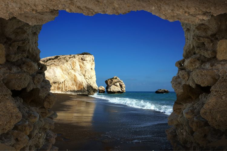 Aphrodite's Rock Beach. 