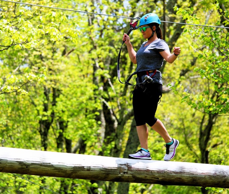 A ropes course and zip line are among the many other hotel activities that have nothing to do with the movie