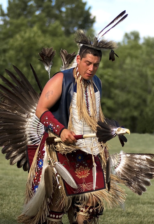 Dancer at a powwow