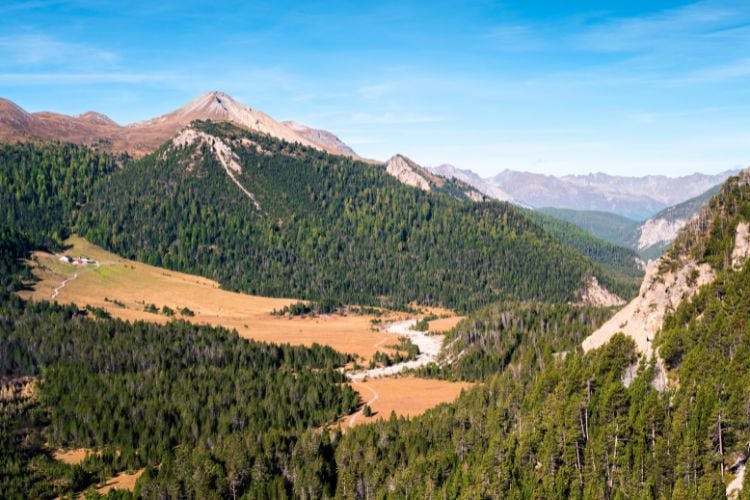 Switzerland Landscape in the Swiss National Park.