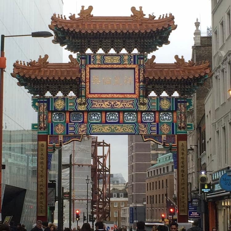 The Qing dynasty inspired gate at London’s Chinatown. Photo by Susmita Sengupta