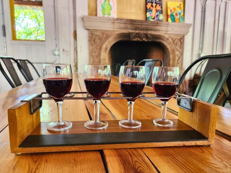 A wine tasting at The Windmill Winery in Florence, AZ. Photo by Carrie Dow