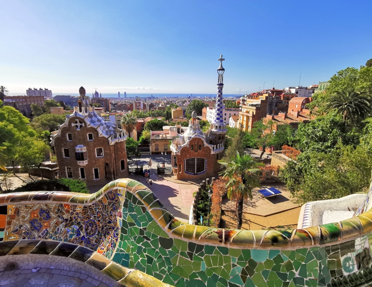 Park Güell in Barcelona, Spain